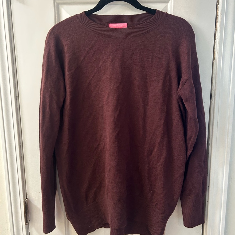 Isaac Mizrahi women’s  Maroon Crewneck Sweater